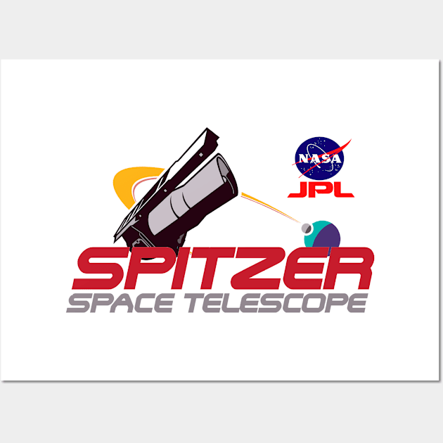 Spitzer Space Telescope Logo Wall Art by Spacestuffplus